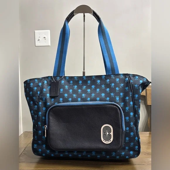 Coach Badlands Court Tote in Nylon and Refined Pebble Leather - Picture 1 of 12